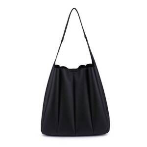 NEW MODA LUXE zelda pleated detail hobo handbag in black